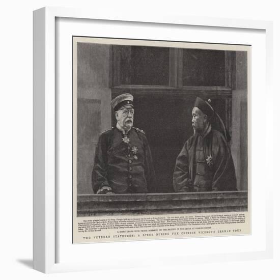 Two Veteran Statesmen, a Scene During the Chinese Viceroy's German Tour-null-Framed Giclee Print
