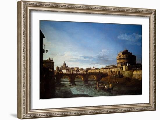 Two Views of Rome, 17Th Century (On Canvas)-Bernardo Bellotto-Framed Giclee Print