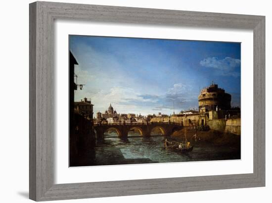 Two Views of Rome, 17Th Century (On Canvas)-Bernardo Bellotto-Framed Giclee Print
