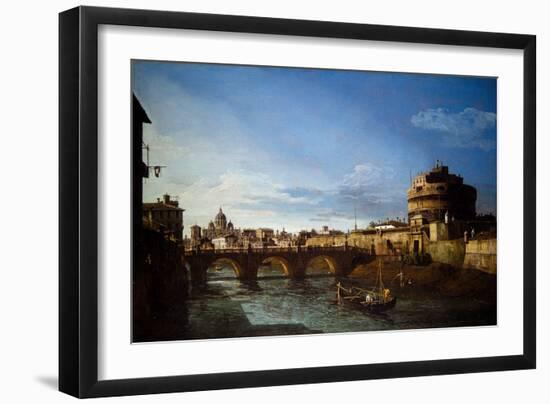 Two Views of Rome, 17Th Century (On Canvas)-Bernardo Bellotto-Framed Giclee Print