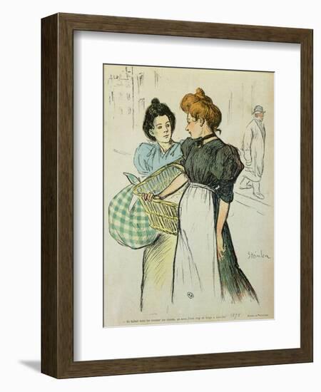 Two Washerwomen, 1898-Théophile Alexandre Steinlen-Framed Giclee Print