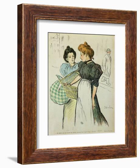 Two Washerwomen, 1898-Théophile Alexandre Steinlen-Framed Giclee Print