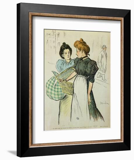 Two Washerwomen, 1898-Théophile Alexandre Steinlen-Framed Giclee Print