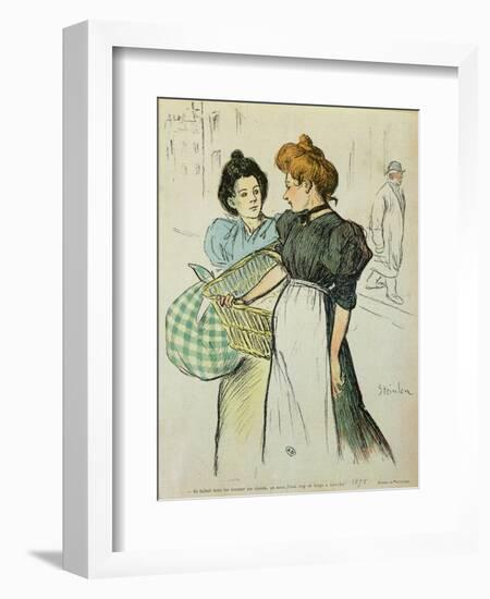 Two Washerwomen, 1898-Théophile Alexandre Steinlen-Framed Giclee Print