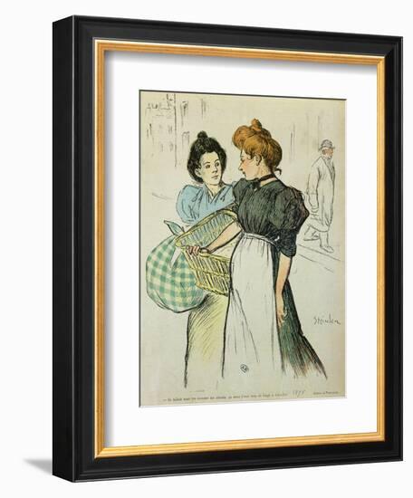 Two Washerwomen, 1898-Théophile Alexandre Steinlen-Framed Giclee Print