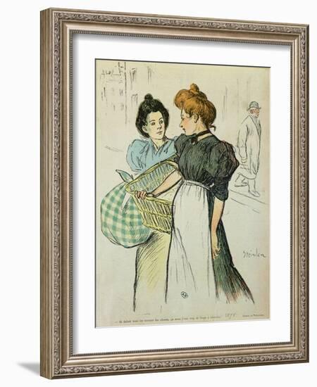 Two Washerwomen, 1898-Théophile Alexandre Steinlen-Framed Giclee Print