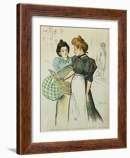 Two Washerwomen, 1898-Théophile Alexandre Steinlen-Framed Giclee Print