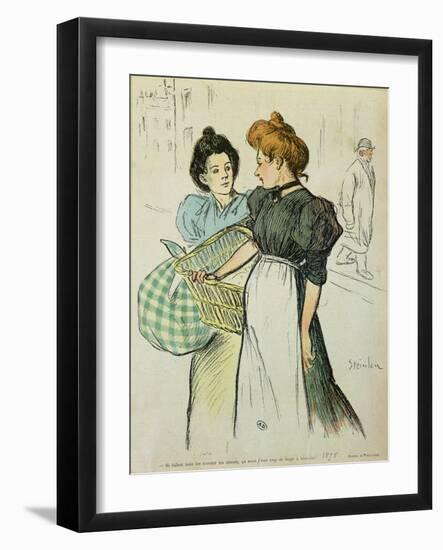 Two Washerwomen, 1898-Théophile Alexandre Steinlen-Framed Giclee Print