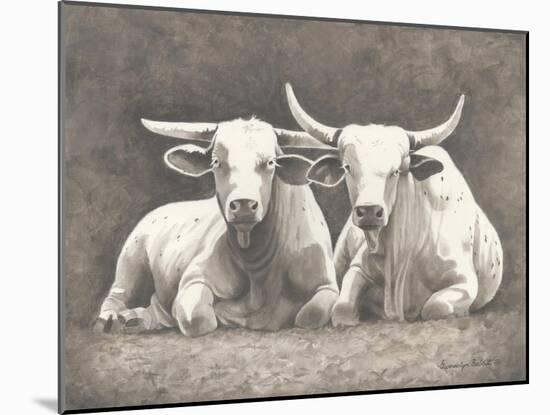 Two White Bulls-Gwendolyn Babbitt-Mounted Art Print