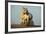 Two White Camargue Horses Trotting in Sand, Provence, France-Jaynes Gallery-Framed Photographic Print