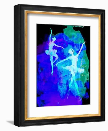 Two White Dancing Ballerinas-Irina March-Framed Premium Giclee Print