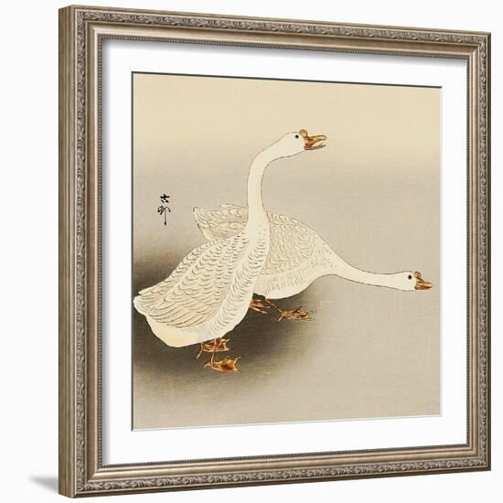 Two White Geese-Koson Ohara-Framed Giclee Print