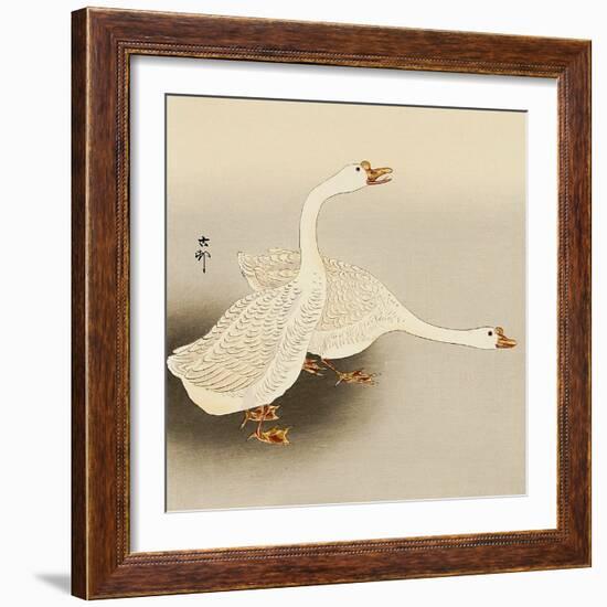 Two White Geese-Koson Ohara-Framed Giclee Print