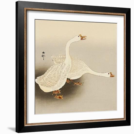 Two White Geese-Koson Ohara-Framed Giclee Print