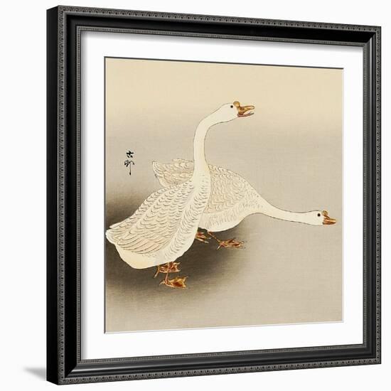 Two White Geese-Koson Ohara-Framed Giclee Print