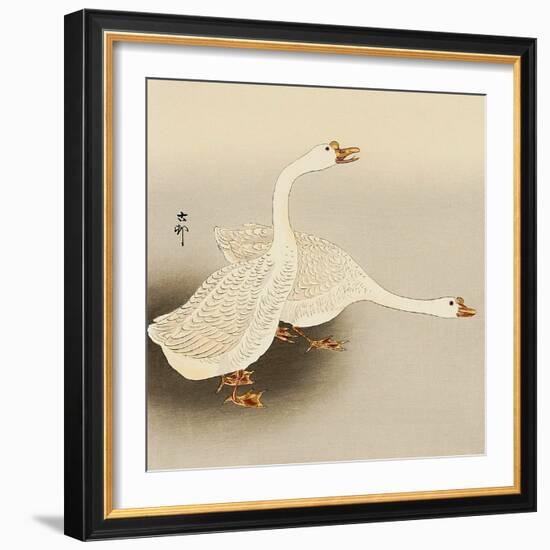 Two White Geese-Koson Ohara-Framed Giclee Print