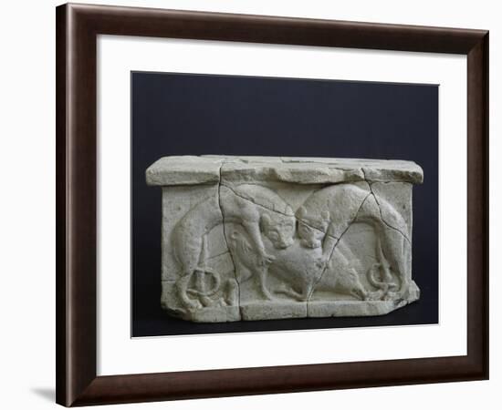 Two Wild Beasts Devouring their Prey, Relief from Terracotta Arula-null-Framed Giclee Print