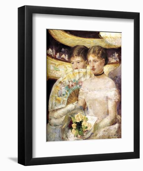 Two Woman at Theater-Mary Cassatt-Framed Giclee Print