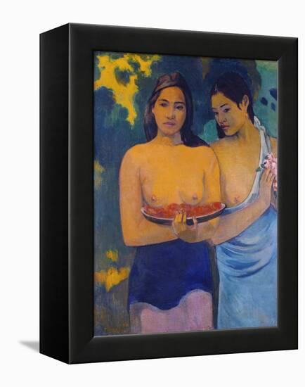 Two Woman from Tahiti, 1899-Paul Gauguin-Framed Premier Image Canvas