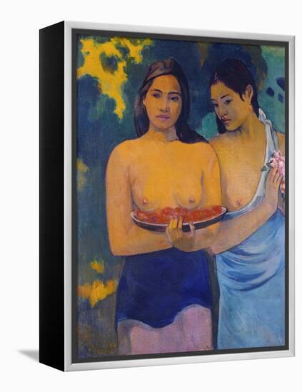 Two Woman from Tahiti, 1899-Paul Gauguin-Framed Premier Image Canvas