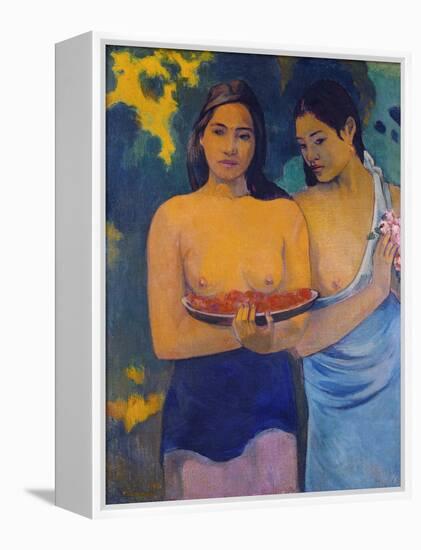 Two Woman from Tahiti, 1899-Paul Gauguin-Framed Premier Image Canvas