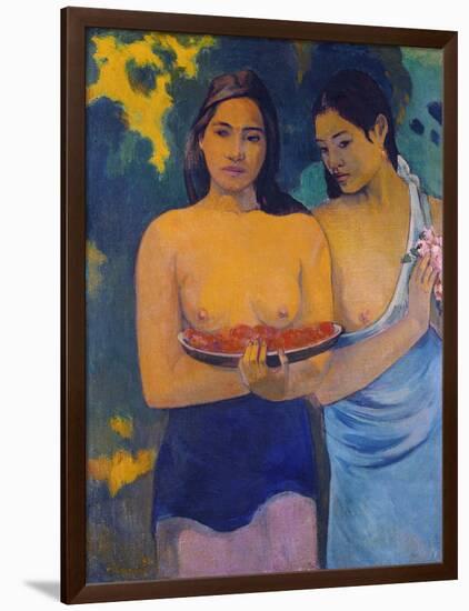 Two Woman from Tahiti, 1899-Paul Gauguin-Framed Giclee Print