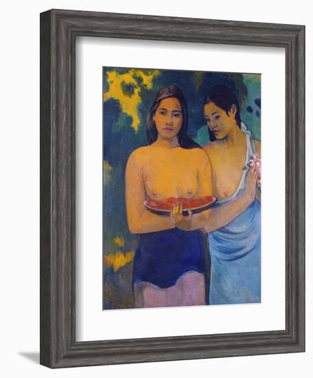 Two Woman from Tahiti, 1899-Paul Gauguin-Framed Giclee Print