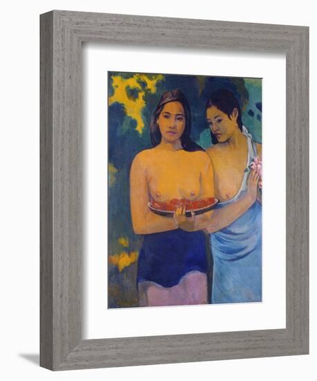 Two Woman from Tahiti, 1899-Paul Gauguin-Framed Giclee Print