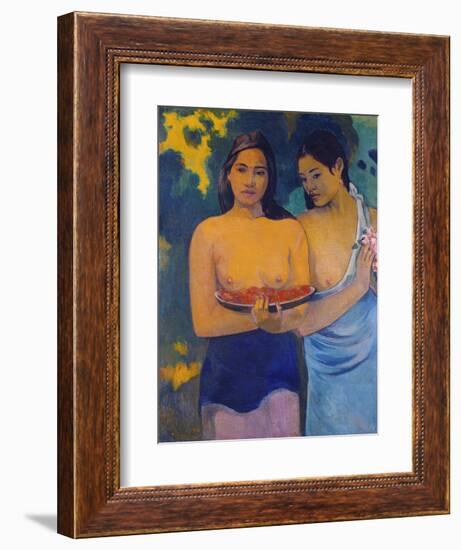 Two Woman from Tahiti, 1899-Paul Gauguin-Framed Giclee Print