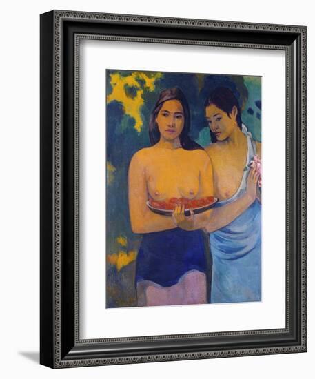 Two Woman from Tahiti, 1899-Paul Gauguin-Framed Giclee Print