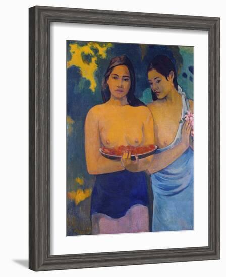 Two Woman from Tahiti, 1899-Paul Gauguin-Framed Giclee Print