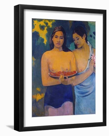 Two Woman from Tahiti, 1899-Paul Gauguin-Framed Giclee Print