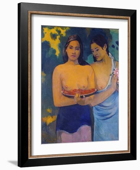 Two Woman from Tahiti, 1899-Paul Gauguin-Framed Giclee Print