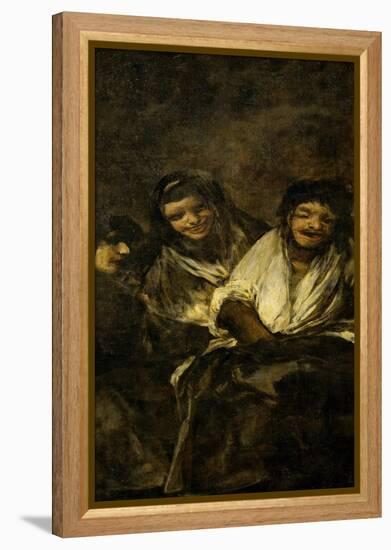 Two Women and a Man, One of the Black Paintings from the Quinta Del Sordo, Goya's House, 1819-1823-Francisco de Goya-Framed Premier Image Canvas