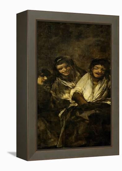 Two Women and a Man, One of the Black Paintings from the Quinta Del Sordo, Goya's House, 1819-1823-Francisco de Goya-Framed Premier Image Canvas