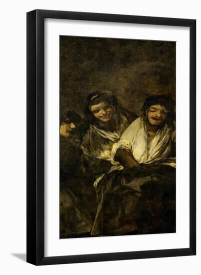 Two Women and a Man, One of the Black Paintings from the Quinta Del Sordo, Goya's House, 1819-1823-Francisco de Goya-Framed Giclee Print