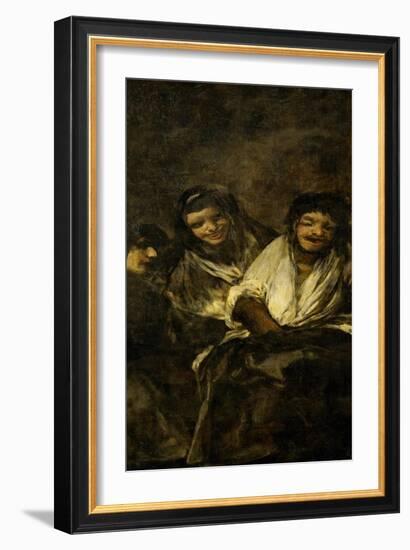 Two Women and a Man, One of the Black Paintings from the Quinta Del Sordo, Goya's House, 1819-1823-Francisco de Goya-Framed Giclee Print