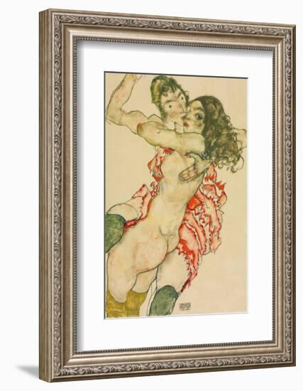 Two Women Embracing-Egon Schiele-Framed Giclee Print