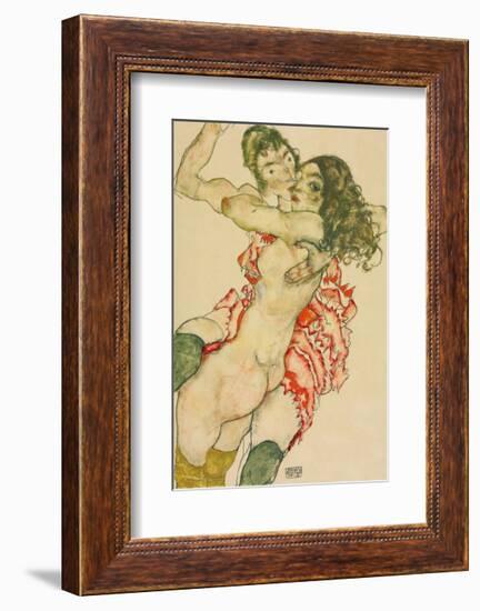 Two Women Embracing-Egon Schiele-Framed Giclee Print