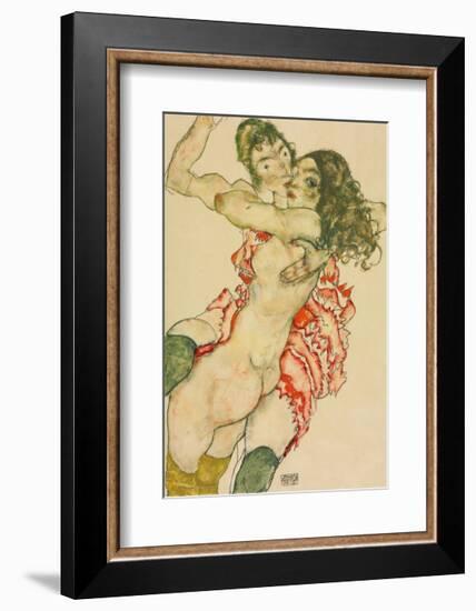 Two Women Embracing-Egon Schiele-Framed Giclee Print