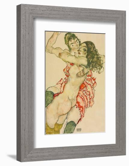 Two Women Embracing-Egon Schiele-Framed Giclee Print