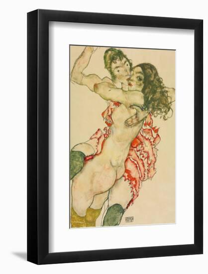 Two Women Embracing-Egon Schiele-Framed Giclee Print