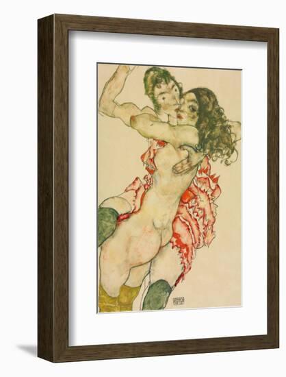 Two Women Embracing-Egon Schiele-Framed Giclee Print