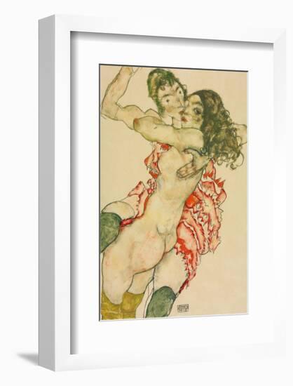 Two Women Embracing-Egon Schiele-Framed Giclee Print