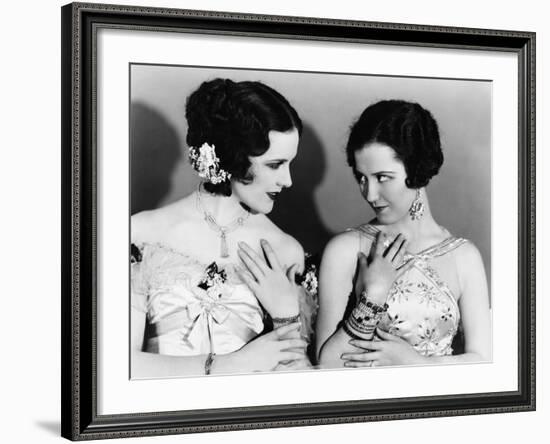 Two Women Imitating Each Other-null-Framed Photo