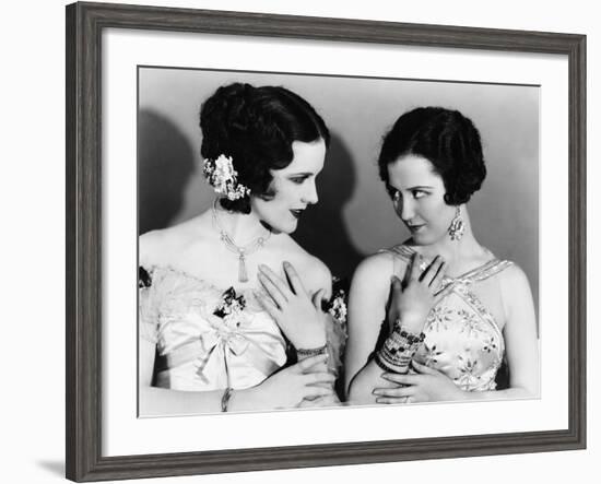 Two Women Imitating Each Other-null-Framed Photo