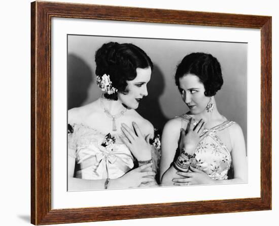 Two Women Imitating Each Other-null-Framed Photo