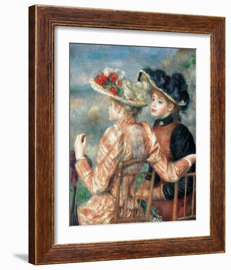 Two Women in a Garden, 1895-Pierre-Auguste Renoir-Framed Premium Giclee Print