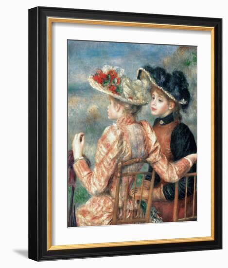 Two Women in a Garden, 1895-Pierre-Auguste Renoir-Framed Premium Giclee Print