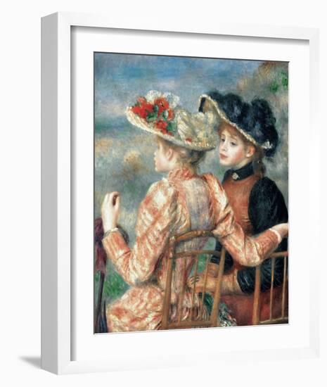 Two Women in a Garden, 1895-Pierre-Auguste Renoir-Framed Premium Giclee Print